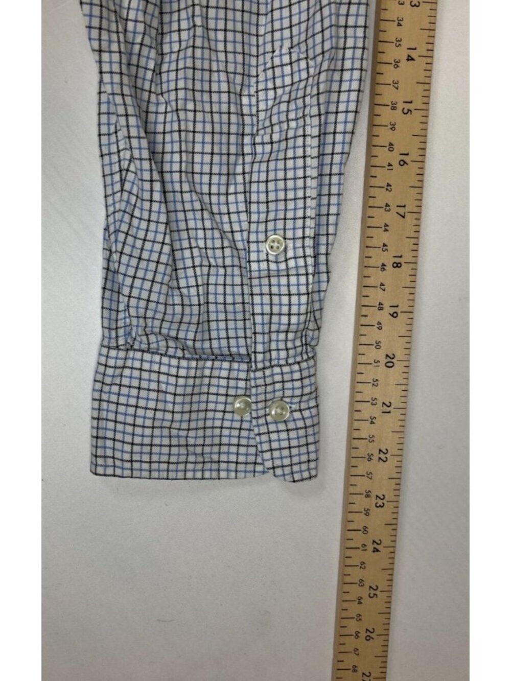 Polo Ralph Lauren Men 17 32/33 Blue White Plaid Regent Classic Fit Dress Shirt - Picture 9 of 9